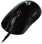 Logitech G403 HERO Wired Gaming Mouse, HERO 25K Sensor, 25,600 DPI, RGB Backlit Keys, Adjustable Weights, 6 Programmable Buttons, On-Board Memory, PC/Mac - Black