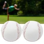 2Pcs Professional Baseballs, Standard Size Soft Baseball Ball, PVC Hand-Stitched Exercise Baseball, Soft Ball for Game Batting Fielding Pitching Practice, 3.8In / 9.7cm