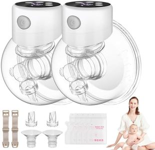 Lillo Breast Pump Hands Free, Electric Leak-Proof Pumps Wearable Portable,Low Noise &Painless Breastfeeding Milk Pumps, BPA Free (White*2)