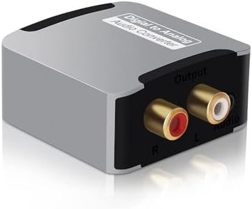 VOOCME Digital to Analog Audio Converter for TV, Optical to RCA Converter for DVD PS4 X-box Amp Blu-ray, Digital Optical Coaxial to AUX Stereo L/R RCA & 3.5mm Audio Converter for Home Cinema Speaker