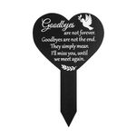 Heart Graveside Memorial Plaque, memorial plaques for graves, Graveside Memorial Stake Memorial Signs for Family Mom Dad Grandparents