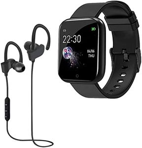 TechKing (On :10 Years Warranty Waterproof Smart Watch D30 Touch Men Women Fitness Tracker Blood Pressure Heart Rate Monitor for Girls & Boys with Wireless Bluetooth Headset Hand-Free Calling