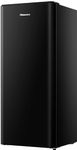 Hisense RR220D4BBE 52cm Freestanding Retro Fridge - 165-litre capacity with 4 star Ice box - Auto Defrost - Wine Rack - Black- E Rated, H128 x W51.9 x D51.3