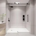 KPUY Frameless Shower Door, 56-60" 