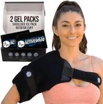 ActiveWrap - Shoulder Ice Pack Wrap with 2 Reusable Hot and Cold Packs and Compression Straps for Shoulder Pain, Shoulder Ice Pack Rotator Cuff Cold Therapy, For Heat and Ice Therapy, Small/Medium
