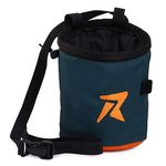 Rocksport Rock Climbing Chalk Bag with Belt and Zipper Pocket, Waterproof Nylon Designed for Both Indoor and Outdoor Climbing (Color May Vary)