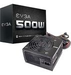 EVGA 100-W1-0500-KR 500 W1, 80+ White 500W, 3 Year Warranty, Power Supply 100-W1-0500-KR