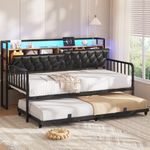 ADORNEVE Daybed with Trundle, Twin 