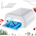 MelodySusie 36W UV Nail Dryer UV Lamp Light for Acrylic, CND, Gelish, Shellac, IBD etc. Curing, Upgraded with Sliding Tray & Timer Setting + 4x9W UV Lamp + Free Extra One Bulb