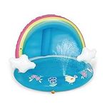 Baby Pool Rainbow Splash Pool with Canopy Spray Pool of 40 inches Water Sprinkler for Kids for Ages 1-3