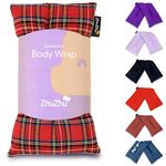 Zhu-Zhu Lavender Body Wrap - Microwavable Wheat Bag - Red Tartan Microwave Heat Pack - Natural Pain Relief Heat Therapy Pad