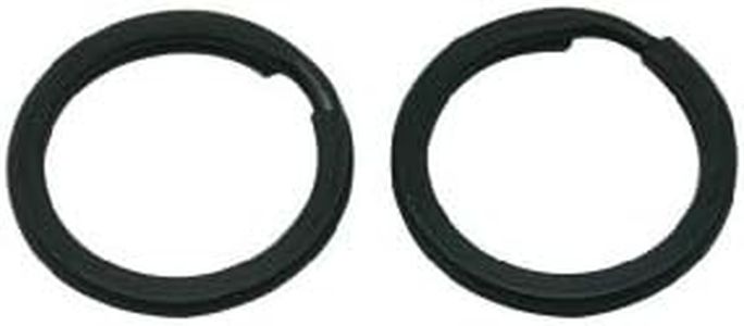 Amanaote Metal Black 0.6" Flat Key Ring Chain Split Ring(Pack Of 50)