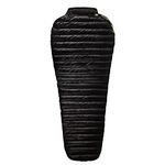 AEGISMAX Mini 6 Degree 800FP Goose Down Sleeping Bag Ultralight Down Sleeping Bag for Backpacking and Camping for Men & Women (Black, Lengthen)