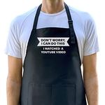 Don't Worry I Can Do This I Watched a YouTube Video Apron, Funny Apron for Men, BBQ Grill Apron, Funny Apron for Dad