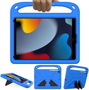GOZOPO Niños Funda para iPad 9ª / 8ª / 7ª Generación (iPad 9/8/7-10,2 Pulgadas, 2021/2020/2019), a Prueba de Golpes Carcasa con Cubierta de Soporte, Azul