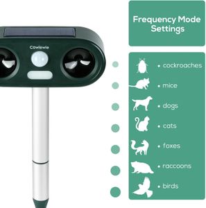 Cowiewie Ultrasonic Cat Repellent 2-Pack – Outdoor Animal Deterrent