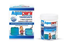 Aquapura Water Purification Tablets, Each Tablet for 500 litres, 50 Tablets Pack, (25,000 litres Purification), 3 Years Shelf Life & Warranty, for Overhead & Underground Tanks