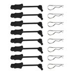 EMSea 8 Set RC Body Clips Bent Springy R Pins Body Clip Retainers Body Clips Accessories Compatible with 1/8 1/10 RC Car Model Plastic&Metal