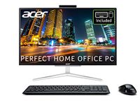 Acer Aspire C22-820 21.5 inch All-in-One PC (Intel Pentium J5040D, 8GB, 1TB HDD, Full HD Display, Wireless Keyboard and Mouse, Windows 10, Silver)