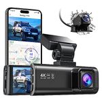 REDTIGER F7N Dash Cam 4K with WiFi GPS Front 4K/2.5K and Rear 1080P Dual Dash Camera for Cars,3.18" Display Dashcam,170° Wide Angle Dashboard Camera Recorder,Parking Monitor,Support 256GB Max