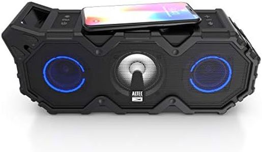 Altec Lansing Super Lifejacket Jolt - Waterproof Bluetooth Speaker, Durable & Portable Speaker with Qi Wireless Charging and Customizable Lights, Wireless Speaker for Travel & Outdoor Use