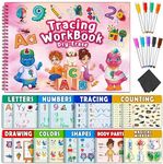 Curious 2 Learn Toddler Preschool Learning Activities Workbook I Learning Resources | Tracing Kindergarten Workbooks I ABC Learning for Toddlers | Busy Book | 4 Year Old Girl Birthday Gift