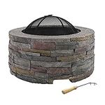 Grillz Fire Pit Outdoor Table Charc