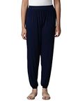 GO COLORS Girls Relaxed Fit Viscose Harem Pants (Navy_10 Years)