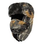 TAGVO Camouflage Trapper Hat Bomber Hat, Winter Warm Ear Flap Trooper Hat with Windproof Face Mask, Unisex Faux Fur Tactical Hunting Hat Ushanka Hat for Skiing Skating Outdoor Sport Activities