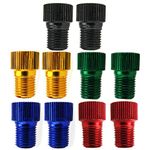 InnoLife 10 Pcs Aluminum PRESTA to SCHRADER Converter Car Valve Adapter Bicycle Bike Tube Pump Air Compressor Tools (mixed colors)