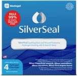 SilverSeal Burn and Wound Dressing | Hydrogel Pads with X-Static Silver | Soothing, Moist & Protective | Burns, Cuts & Wounds | 4 Sterile Dressings