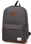 VASCHY Backpack for Men Women, Classic Water-resistant Lightweight Travel School Backpack Casual Daypack, Dark Gray, Medium, Daypack Backpacks