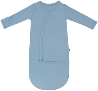 KYTE BABY Bundlers, Unisex Baby Sleeper Gowns, Rayon Made From Bamboo Material (Newborn, Slate)