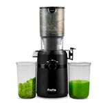 Fretta Cold Press Juicer Machines, Self-Feeding juicer with 108mm&1.0L Feeding Chute for Whole Fruits and Vegetables, Automatic 200W Masticating Juicer, High Yield Juice Extractor, BPA-Free, Black