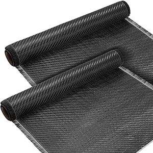 6.5ft x 12" Carbon Fiber Fabric Roll Pure Fabric Carbon Fiber Sheet - 2x2 Twill Weave-3k/220g for Cars for Structural Reinforcement on Concrete Walls, Basements, Boats (2 Rolls)