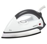 Havells Plastic Era 1000-Watt Dry Iron (Grey/White), 1100 Watts, Pack of 1