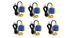 Jenix 220/250 Volts IP 68 Water Tank Float Sensor Switch for Water Level Controller with 3 Mtr Cable Wire Select NO/NC, Pack of (6)