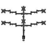 Suptek Hex LED LCD Monitor Stand up Desk Mount Extra Tall 31.5" Pole Heavy Duty Fully Adjustable Stand for 6 / Six Screens up to 27 inch (MD68126)