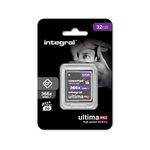 Integral 32GB Compact Flash Card UDMA-7 366x VPG-20 55MB/s Read and 25MB/s Write Professional High Speed Memory Card