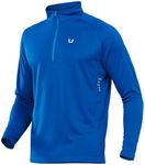 NORTHYARD Men's Running Shirt Long Sleeve Performance Zip Pullover Quick Dry Athletic Workout Shirts ROYALBLUE-S