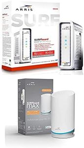 ARRIS Surfboard, SB8200 DOCSIS 3.1 Modem (1 Gbps Max Internet Speeds) & W21 AX6600 WiFi 6 Mesh Ready Router Bundle (WiFi Coverage up to 2,750 sq ft), 2 Year Warranty, Mesh with Your Cable Internet