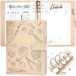 Recipe Binder 9 Ring, Recipe Book to Write in Your Own Recipes 7" x 10", Family Blank Recipe Binder Full Page for Cooking, Removable Hardcover Recipe Journal with 160 Pages