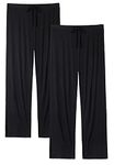 Rosyline Casual Womens Pants Soft Lounge Pants Sleep Pajama Bottoms with Pocket Black/Black S