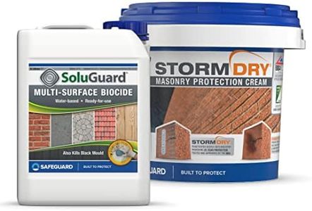 Stormdry Masonry Waterproofing Cream 3L + Soluguard Biocide - BBA Approved - 25 Year Ultimate Home Protection Bundle for Effective Wall Weatherproofing