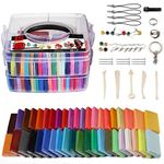 SCHOONE Polymer Clay Set - 42 Colors Modeling Clay Kit, Soft and Nontoxic Oven Bake Clay with Tools and Storage Box