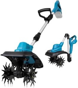 Tiller Cultivator Compatible with Makita 18V Battery (Tool Only),500 RPM Cordless Brushed Garden Rototiller,9’’ W× 7’’ D Electric Soil Rototiller,Foldable Soil Tilling Tool for Gardening/Soil Turning