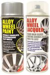 E-Tech METALLIC SILVER Alloy Wheel Paint + E-Tech CLEAR LACQUER 2 x 400ml Cans