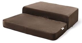 FOVERA Meditation Seat Cushion - Foldable Portable Large Size Meditation Yoga Block, Light Weight, Easy to Carry with Premium Velvet Cover (Brown)