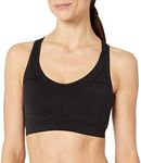 Hanes Sport Women's Seamless Racerback Sports Bra,Ebony,Small