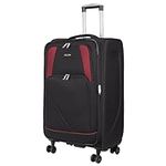 ARIANA 4 Wheel Spinner Soft Shell Suitcase Luggage Set Carry On Cabin Travel Bag RT905 (Black, 26" Medium (H73xW44xD29 cm))